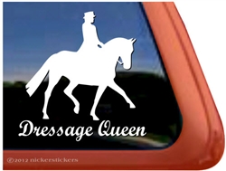 Dressage Rider Horse Trailer Window Decal