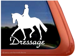 Dressage Rider Horse Trailer Window Decal