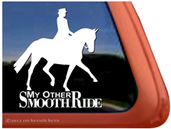 Dressage Rider Horse Trailer Window Decal