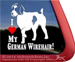 German Wirehair Pointer Window Decal