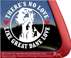 Great Dane Window Decal