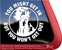 Great Dane Window Decal