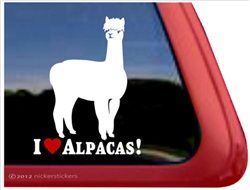 Huacaya Alpaca Car Truck RV Window Decal Sticker