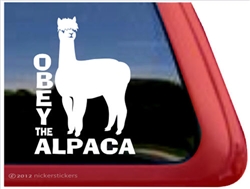 Huacaya Alpaca Car Truck RV Window Decal Sticker