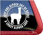 Huacaya Alpaca Car Truck RV Window Decal Sticker