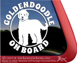 Goldendoodle Dog iPad Car Truck RV Window Decal Sticker