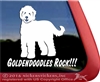 Funny Goldendoodle Dog iPad Car Truck RV Window Decal Sticker