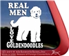 Funny Goldendoodle Dog iPad Car Truck RV Window Decal Sticker