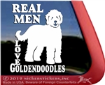 Funny Goldendoodle Dog iPad Car Truck RV Window Decal Sticker