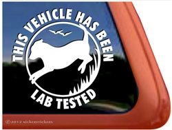 Lab Tested Labrador Retriever Gun Dog iPad Car Truck Window Decal Sticker