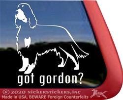 Gordon Setter Window Decal