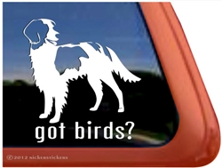 Irish Red and White Setter Window Decal