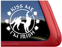 Irish Red and White Setter Window Decal