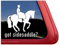 Sidesaddle Horse Trailer Window Car Truck RV iPad Laptop Decal Sticker