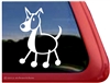 Border Collie Stick Dog Window Decal