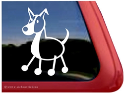 Border Collie Stick Dog Window Decal