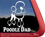 Continental Poodle Dad Dog iPad Car Truck Window Decal Sticker