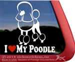 Love My Continental Standard Poodle Dog iPad Car Truck Window Decal Sticker