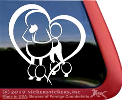 Custom Continental Standard Poodle Dog iPad Car Truck Window Decal Sticker