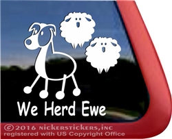 Herding Aussie Australian Shepherd Stick Dog Car Truck RV Window Decal Sticker