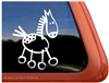 Appaloosa Stick Horse Window Decal