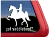 Saddlebred Horse Trailer Window Decal