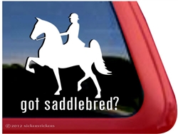 Saddlebred Horse Trailer Window Decal