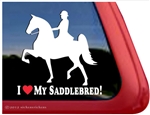 Saddlebred Horse Trailer Window Decal