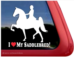 Saddlebred Horse Trailer Window Decal