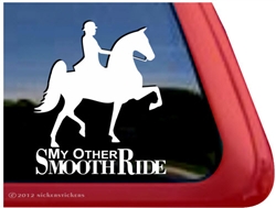 Saddlebred Horse Trailer Window Decal