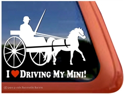 Miniature Horse Driving Window Decal