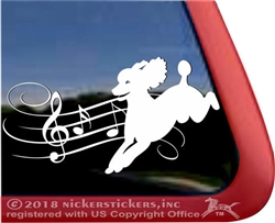 Custom Musical Freestyle Dancing Poodle Dog iPad Car Truck Window Decal Sticker