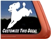 Custom Jumping Poodle Dog iPad Car Truck Window Decal Sticker