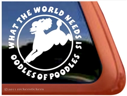 Oodles of Poodles Dog iPad Car Truck Window Decal Sticker