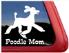 Poodle Mom Trotting Dog iPad Car Truck Window Decal Sticker