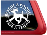 I Love My Poodle Trotting Dog iPad Car Truck Window Decal Sticker