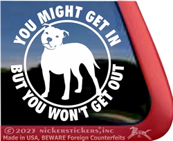 Staffordshire Terrier Window Decal