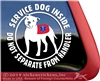 Service Dog Pit Bull Car Truck RV Window Decal Sticker