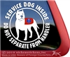 Service Dog Pit Bull Car Truck RV Window Decal Sticker