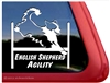 English Shepherd Agility Window Decal