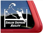 English Shepherd Agility Window Decal