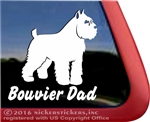 Bouvier Dad Bouvier des Flandres Dog Car Truck RV Window Decal Sticker