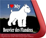 I Love My Bouvier des Flandres Vinyl Dog Car Truck RV Window Decal Sticker