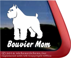 Bouvier Mom Bouvier des Flandres Vinyl Dog Car Truck RV Window Decal Sticker