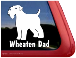 Wheaten Dad Wheaten Terrier Dog Car Truck RV Window Decal Sticker