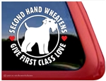 Rescue Love Wheaten Terrier Dog Car Truck RV Window Decal Sticker