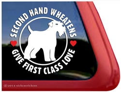 Rescue Love Wheaten Terrier Dog Car Truck RV Window Decal Sticker