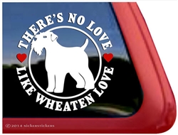 Love Wheaten Terrier Dog Car Truck RV Window Decal Sticker