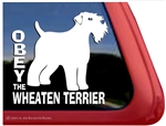 Obey the Wheaten Terrier Dog Car Truck RV Window Decal Sticker