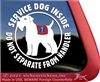 Service Dog Wheaten Terrier Car Truck Window Decal Sticker